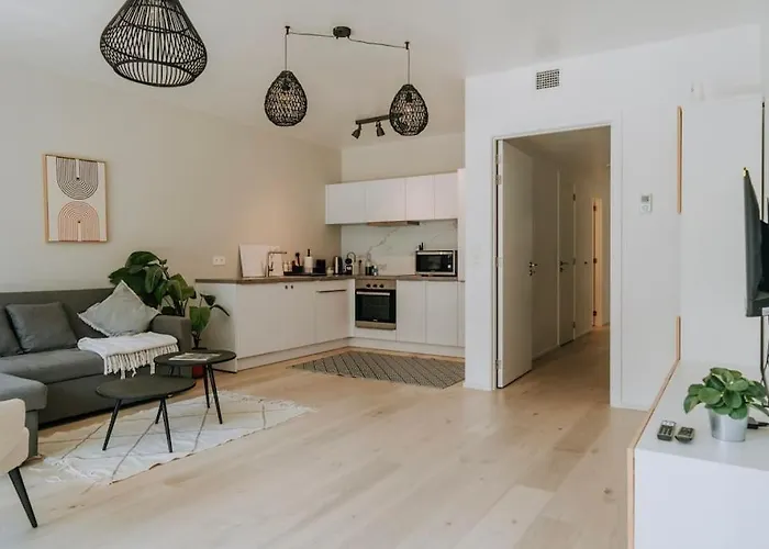 2 Bedroom Apartment And Private Parking In Liege Center